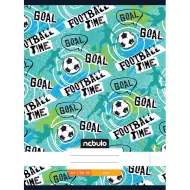 Nebulo: Zošit s hladkými listami, zošitý, s nápisom Football time, 80 strán, 32 listov, formát A4