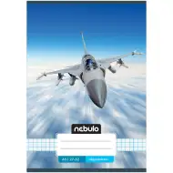 Nebulo: Zošit s károvaným vzorom a motívom stíhačky 27-32 A/5