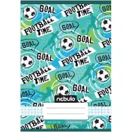 Nebulo: Zošit s kovovým chrbátom s nápisom "football time", kockovaný, formát A/5, 27-32 listov