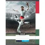 Nebulo: Zošit s linajkami a sošívkou s motívom futbalu HUN 81-32 A/4