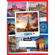 Nebulo: Zošit s linajkami s motívom Paríža, zošívaný, formát A4, 81-32