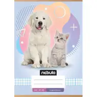 Nebulo: Zošit s motívom psa a mačky, kockovaný, A/5, 27-32