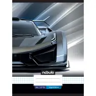 Nebulo: Zošit s prešitými kockovanými listami s motívom športového auta 87-32 A/4