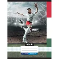 Nebulo: Zošit s razenou väzbou, štvorčekový, motív futbal HUN, 87-32, formát A/4