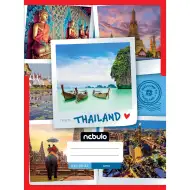 Nebulo: Zošit s thajským vzorom, zošit s rovným linajkovaním, 80 strán, formát A4, 32 listov, zošívaný