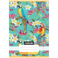 Nebulo: Zošit so šitým väzbou, s motívom papagája, čistý, 20-32 listov, formát A5