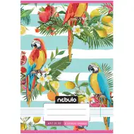 Nebulo: Zošit so zošívanou väzbou pre 4. ročník s papagájovým motívom, linajkový, 21-32, formát A/5