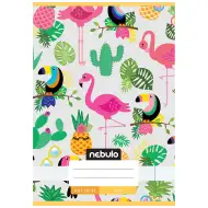 Nebulo: Zošit so zošívanou väzbou s motívom tukanov, čistý, 20-32 listov, formát A5