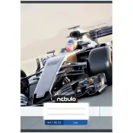 Nebulo: Zošívaký zošit s motívom pretekárskeho auta, čistý, 20-32 listov, formát A5