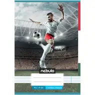 Nebulo: Zošívaný čiarový zošit pre 4. ročník s futbalovým motívom 21-32 A/5