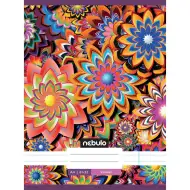Nebulo: Zošívaný linajkový zošit s fraktálnym kvetinovým vzorom 81-32 A/4