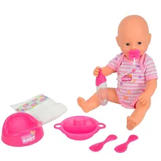 New Born Baby bábika, ktorá močí, s príslušenstvom 38 cm - Simba Toys obrázok 2