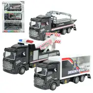 Núdzové záchrana: Súprava troch nákladných áut pre ochranu pred katastrofami s kolesami.