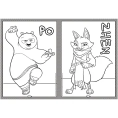 Omaľovánka Kung Fu Panda – Trefl obrázok 2