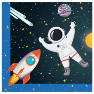 Papierové obrúsky s vesmírnym motívom, dvojvrstvové, 20 ks v balení