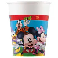 Papierové poháre s motívom Mickey Mouse, 8 ks sada, 200 ml.