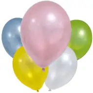 Pastelové kovové balóniky – sada 8 ks