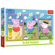 Peppa Pig sila priateľstva 3x50-dielne puzzle - Trefl