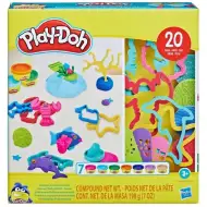 Play-Doh: 20-dielna sada Podmorský svet s 7 kelímkami farebnej plastelíny - Hasbro