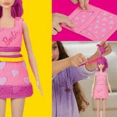 Play-Doh: Barbie srdcia a vlasová koruna modelovacia sada s bábikou – Hasbro obrázok 3