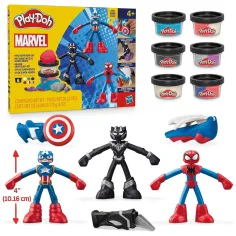 Play-Doh: Marvel Hrdinské dobrodružstvá – plastelínová súprava so 3 figúrkami - Hasbro obrázok 2