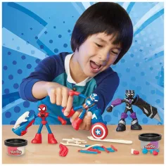 Play-Doh: Marvel Hrdinské dobrodružstvá – plastelínová súprava so 3 figúrkami - Hasbro obrázok 4