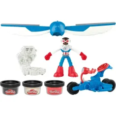 Play-Doh: Marvel Kapitán Amerika Moto Slicer hracia súprava - Hasbro obrázok 2