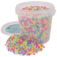 PlayBox: 5 mm MIDI farebné priehľadné zažehlovacie koráliky v vedre, balenie 10 000 ks