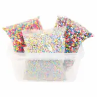 PlayBox: 5mm MIDI farebné žehliace korálky vo vedre, balenie 30 000 ks.