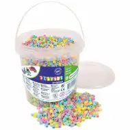 PlayBox: 5mm MIDI pastelové farby žehliace korálky v vedre, balenie 5000 ks.