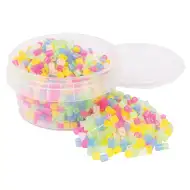 PlayBox: 5mm MIDI zažehľovacie korálky 1000ks v bledých priehľadných farbách