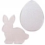 PlayBox: 5mm MIDI zažehľovacie korálky základy, veľkonočný zajačik a vajíčko, sada 5+5 ks