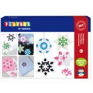 PlayBox: 5mm MIDI žehliace korálky, sada 4000 kusov, vianočné snehové vločky.