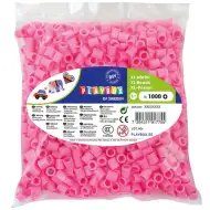 PlayBox: 9mm XL MAXI zažehlovacie korálky 1000 ks balenie v ružovej farbe