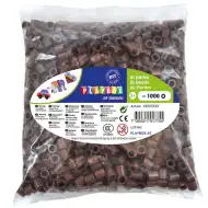 PlayBox: 9mm XL MAXI zažehlovacie korálky 1000ks balenie v hnedej farbe