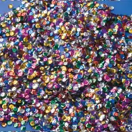 PlayBox: Balenie farebných flitrov 6mm priemer 100g