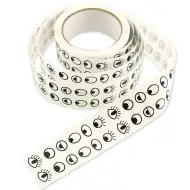 PlayBox: Čierno-biele nálepky s očami na rolke 2000 ks