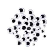 PlayBox: Čierno-biele pohyblivé oči v rôznych veľkostiach, 300 ks.