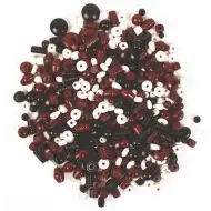 PlayBox: Drevená súprava korálok v hnedých a bielych farbách, 450 kusov