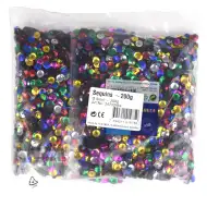 PlayBox: Farebná sada našívacích flitrov 6mm