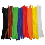 PlayBox: Farebné čenilové drôty základné farby 10mm x 30cm balenie 100 ks