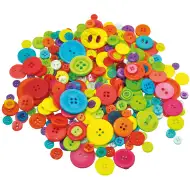 PlayBox: Farebné gombíky v rôznych veľkostiach, balenie 500g