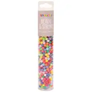 PlayBox: Farebné korálky s kryštálovým efektom na navliekanie, sada 650 kusov