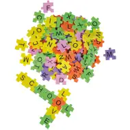 PlayBox: Farebné penové puzzle dieliky s rôznymi farbami a písmenami 2000 ks 20x20mm