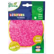 PlayBox: Go Green 5mm MIDI žehliace korálky, 1000 ks, ružová farba
