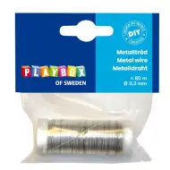 PlayBox: Kovový viazací drôt v striebornej farbe 0,3 mm 80 m