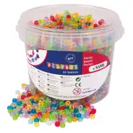 PlayBox: Malé priehľadné navliekacie korálky 5000 ks