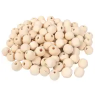 PlayBox: Prírodné drevené korálky s priemerom 20 mm, balenie 100 ks.