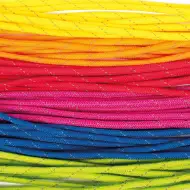 PlayBox: Sada 6 farebných reflexných šnúr, 4 mm x 2,6 m