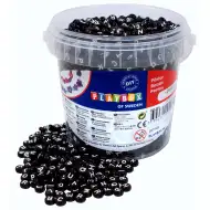 PlayBox: Sada čiernych okrúhlych korálok, 2500 kusov